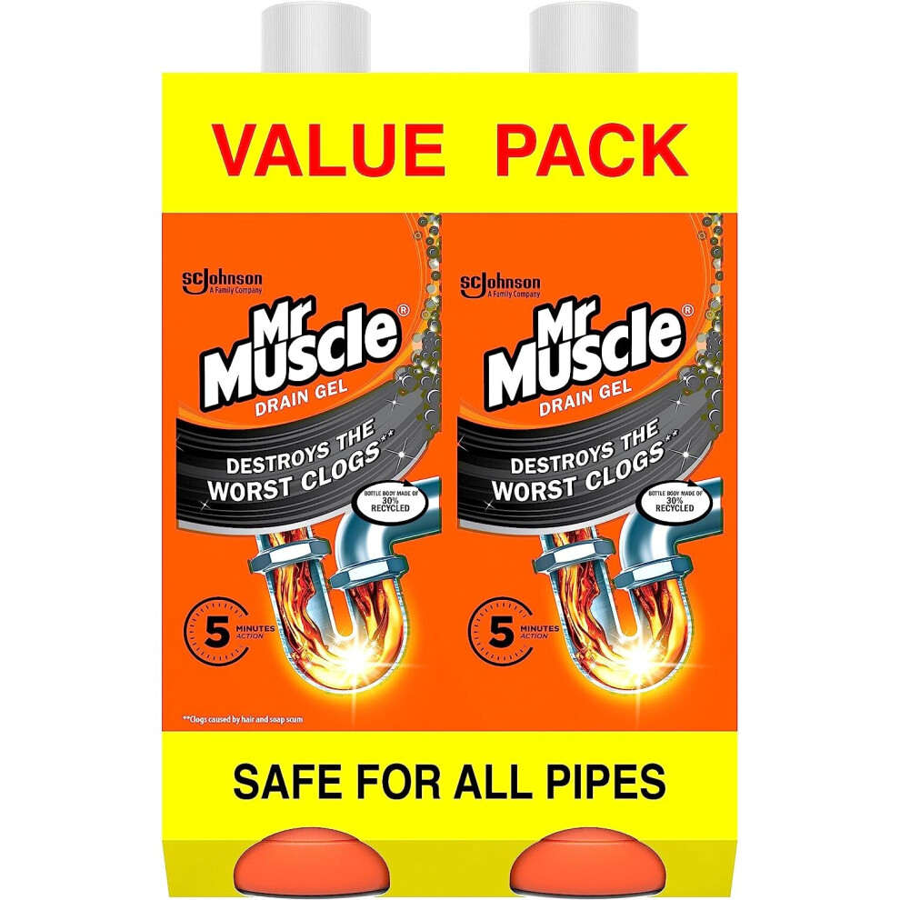 Mr Muscle Gel Drain Unblocker 2 x 1 Litre