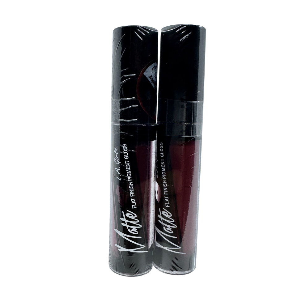 L.A. Girl Matte Flat Finish Pigment Gloss GLG844 Backstage 0.17 OZ Set of 2