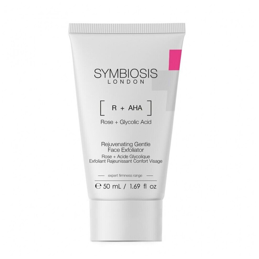 Symbiosis London Rose + Glycolic Acid Rejuvenating Gentle Face Exfoliator 50Ml