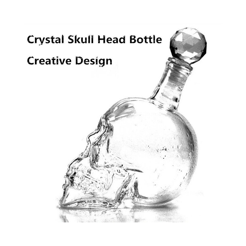 Skull Bottle Vodka Creative Glass Bottle Whiskey Home Drinking Party Decanter