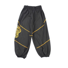 (170cm ) WUSHU BLACK MICROFIBRE TRAINING PANTS - BLACK/GOLD