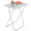 (White) AAMEN Metal Folding Table, Coffee Table For Multi-Purpose 1