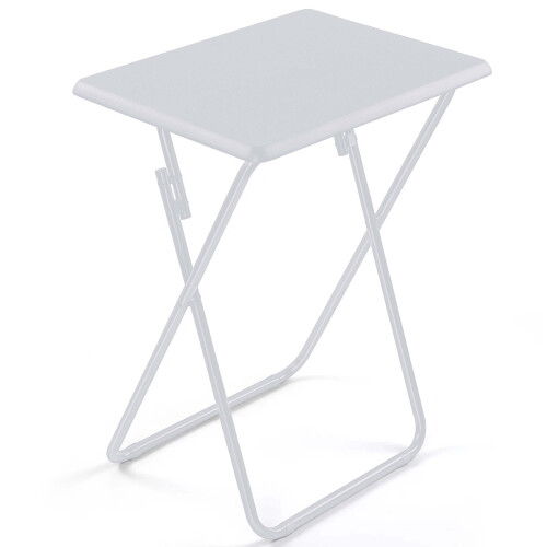 (White) AAMEN Metal Folding Table, Coffee Table For Multi-Purpose 1