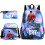 (7) 3pcs Football CR7 Backpack 3D Printe Teens Shoulder Bags 7