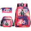 (7) 3pcs Football CR7 Backpack 3D Printe Teens Shoulder Bags 11
