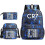 (7) 3pcs Football CR7 Backpack 3D Printe Teens Shoulder Bags 16