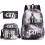 (7) 3pcs Football CR7 Backpack 3D Printe Teens Shoulder Bags 12