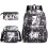 (7) 3pcs Football CR7 Backpack 3D Printe Teens Shoulder Bags 17