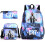 (7) 3pcs Football CR7 Backpack 3D Printe Teens Shoulder Bags 13