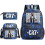 (7) 3pcs Football CR7 Backpack 3D Printe Teens Shoulder Bags 10