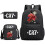(7) 3pcs Football CR7 Backpack 3D Printe Teens Shoulder Bags 6