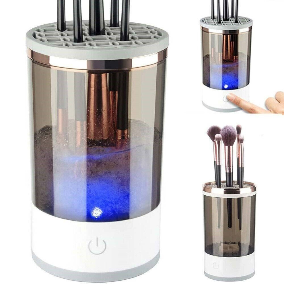 Irich Electric Makeup Brush Cleaner Machine Automatic USB Cosmetic Brush Cleanerï¼for All Size Beauty Makeup Brushes Tools