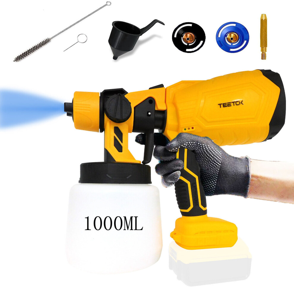 1000ML Cordless Paint Sprayer Gun Car Painting Tools Body Only- DeWALT Battery Compatible