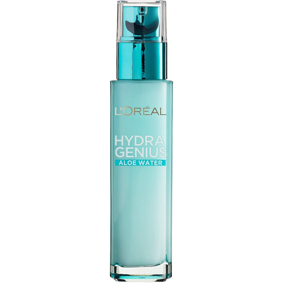 L'Oreal Paris Hydra Genius Hyaluronic Acid Plus Aloe Liquid Hydrating Moisturiser, Rehydrating and Reinvigorating , White, 70 ml (Pack of 1)