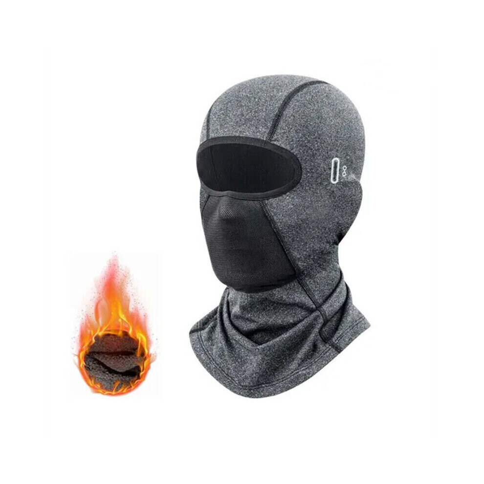 ( Gray) Winter Thermal Motorcycle Balaclava Windproof Ski Full Face Mask Hood Helmet Hat Not,Specified 970447364976