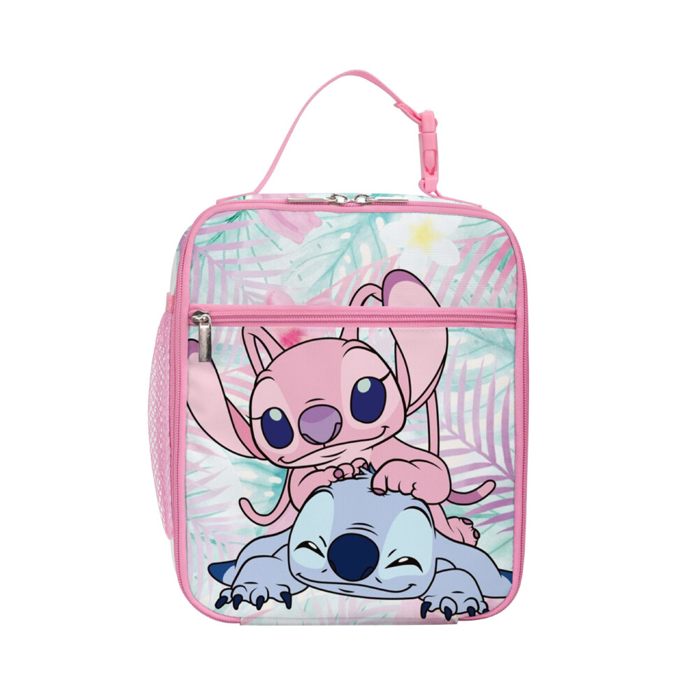 (02) Stitch Kids Insulated Lunch Bag School Picnic Pack Box Handbag Handle