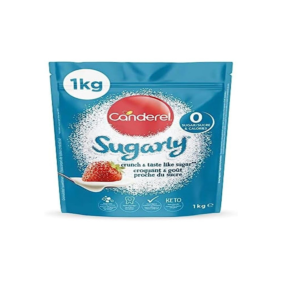 Canderel Sugarly Crunchy Sweetener 1kg VALUE PACK Equivalent to 2kg of Sugar