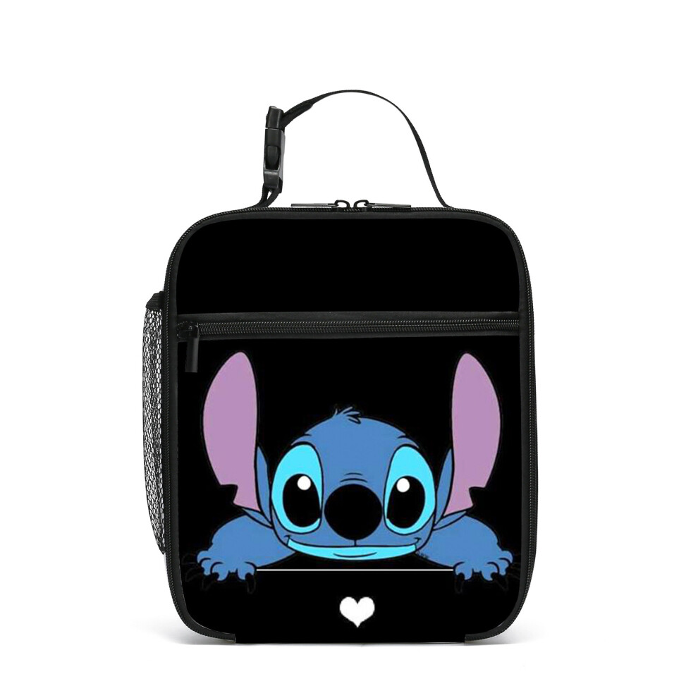 (04) Stitch Kids Insulated Lunch Bag School Picnic Pack Box Handbag Handle