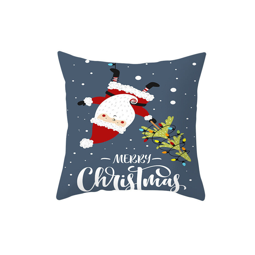 (Handstand) 18" Christmas Cushion Cover Pillow Case Xmas Home Sofa Throw Decor Santa Claus