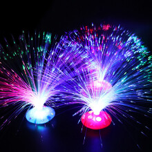 Color Changing Christmas Led Fiber Optic Night Light Stand Home Xmas Decoration
