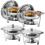 (4 pack, 4 QT/3.5L) Round Chafing Dish Buffet Server Stainless Steel 1