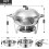 (8 pack, 5 QT/5.5L) Round Chafing Dish Buffet Server Stainless Steel 4