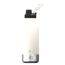 Asobu Buddy Water Bottle with Removable Dog Water Bowl White 1005ml