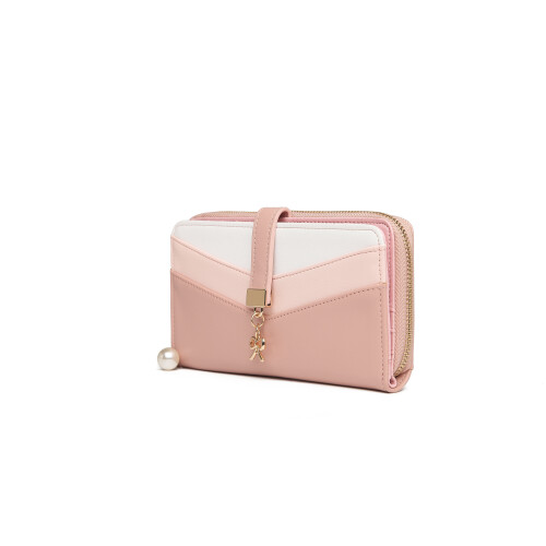 Miss Lulu (Pink) MISS LULU Mixed Colour Women's Leather Look Clutch Purse 2
