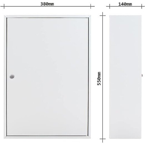 NEW-OPENED BOX Rottner Large Key Cabinet Wall Mounted with Key Hooks - White (200 Keys) 2