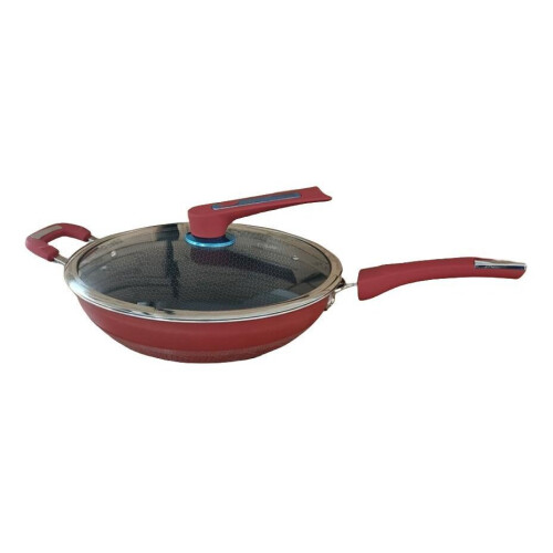 Stainless steel wok with lid