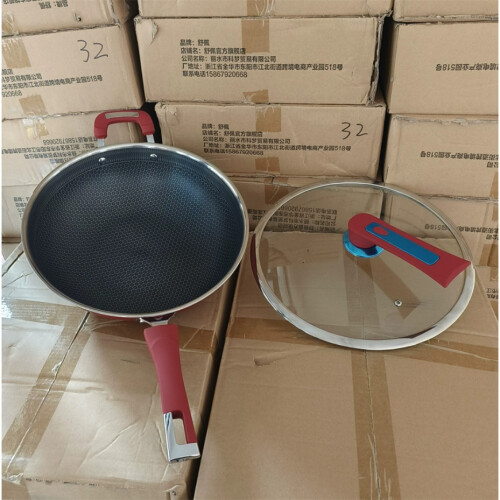 Stainless steel wok with lid 2