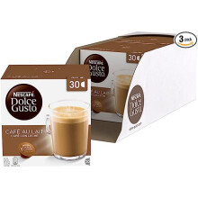 Nescafe Dolce Gusto Cafe Au Lait Coffee Pods (Pack of 3, Total 90 Capsules)