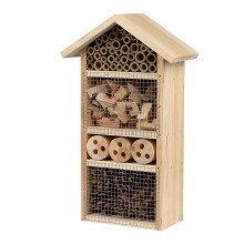 20x10x33cm Hangable Insect Bee Bug Hotel Natural Wood Garden Nesting