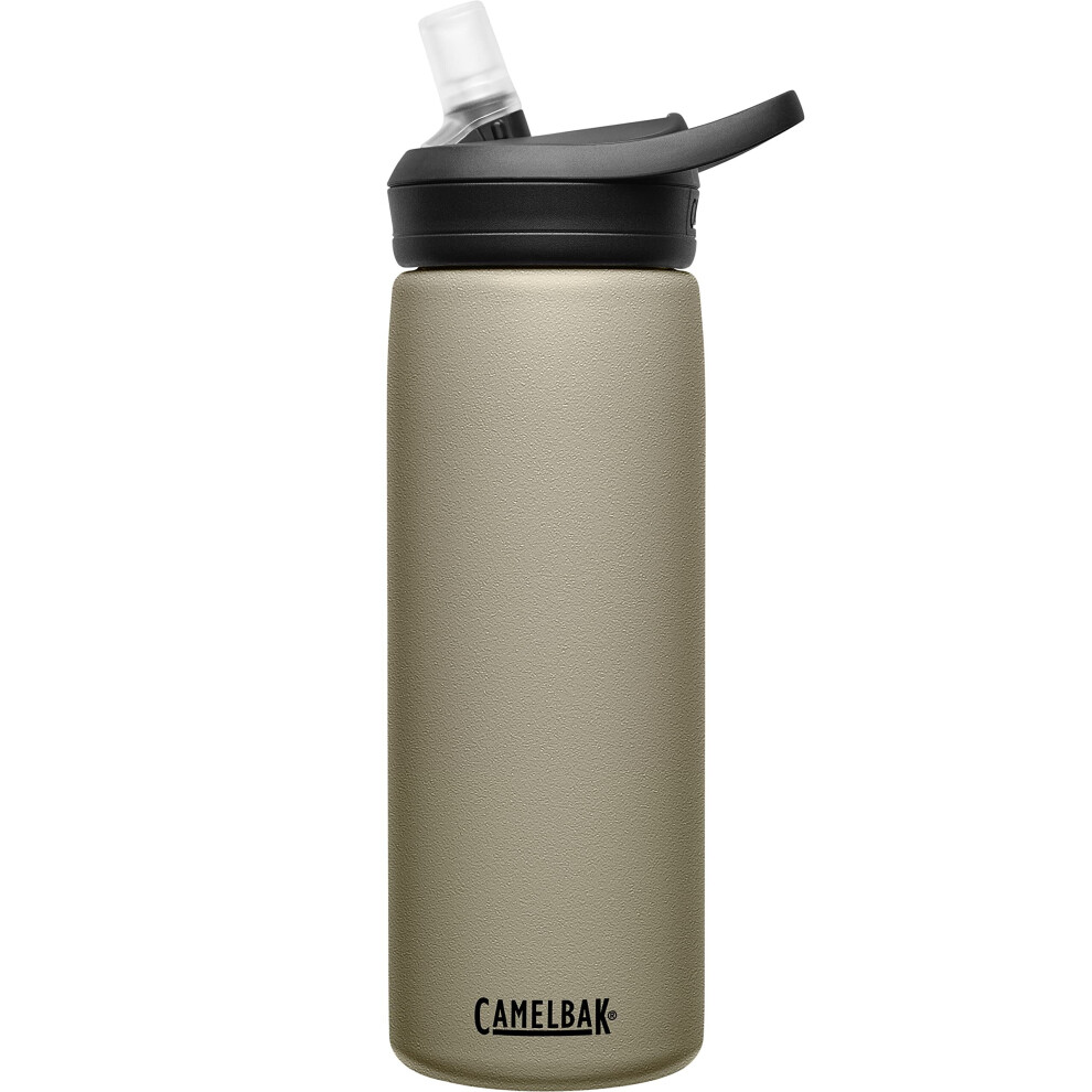 camelBak eddy+ Water Bottle with Straw 20 oz - Insulated Stainless Steel, Dune