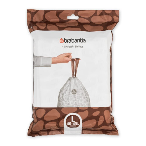 Brabantia Brabantia PerfectFit Σακούλες Απορριμμάτων (Μέγεθος L/10.6-12 Gal) Ανθεκτικές με Χερούλια
