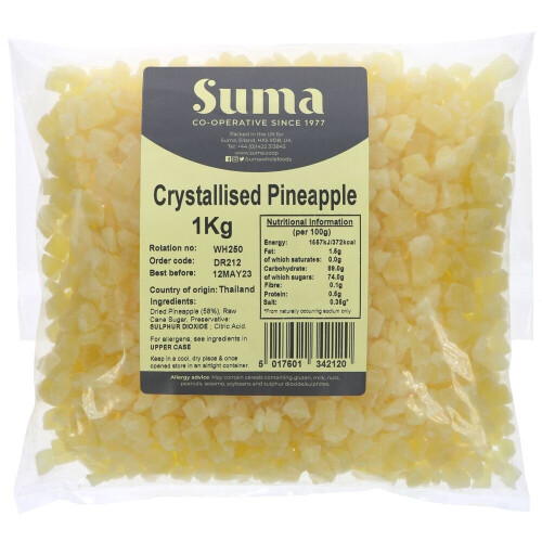 Suma Pineapple - diced, SO2 - 1 kg ( pack of 1 ) 1