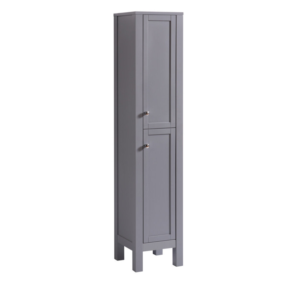 NRG 1600mm Traditional Tall Cabinet Cupboard Floor Standing Storage Furniture Unit Matte Grey