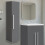 NRG NRG 1200mm Gloss Grey Bathroom Wall Mounted High Cabinet Tall Storage Unit Flat Pack 3