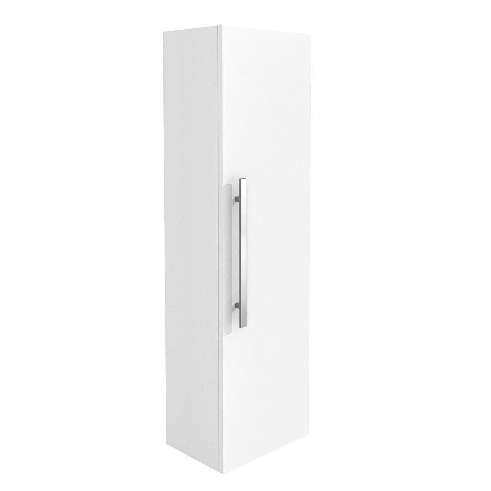 NRG 1200mm White Bathroom Wall Mounted High Cabinet Tall Storage Unit Flat Pack