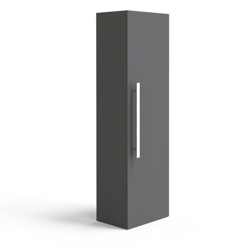 NRG NRG 1200mm Gloss Grey Bathroom Wall Mounted High Cabinet Tall Storage Unit Flat Pack 1