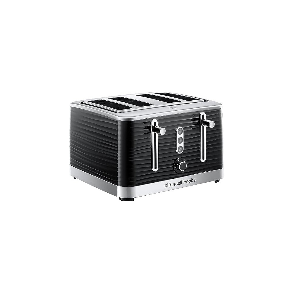 Russell Hobbs 24381 Inspire High Gloss Plastic Four Slice Toaster, Black