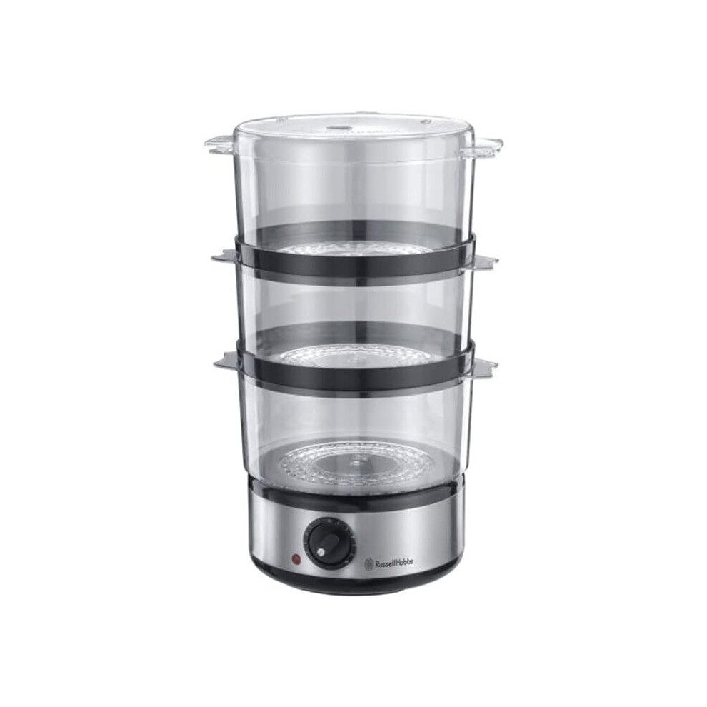 Russell Hobbs Food Collection Compact Food Steamer 14453, 7 L - Brushed Stainless Steel [Energy Class A]