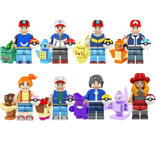 16Pcs Pokemon Mini Figures Building Blocks Toy