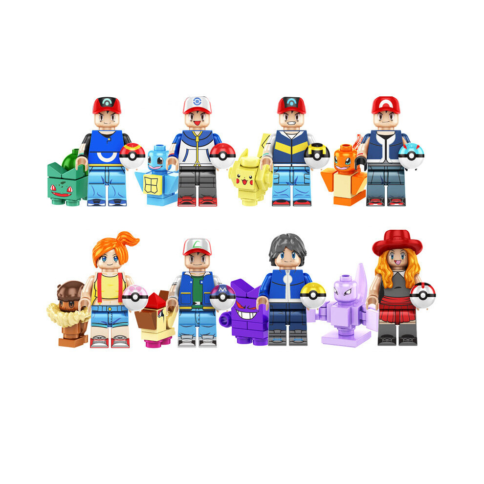 Xurikcoo 16Pcs Pokemon Mini Figures Building Blocks Toy