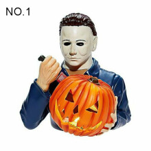 (A) Halloween Joker Michael Myers Sam Light Up Statue Movie Ornaments Party Decor