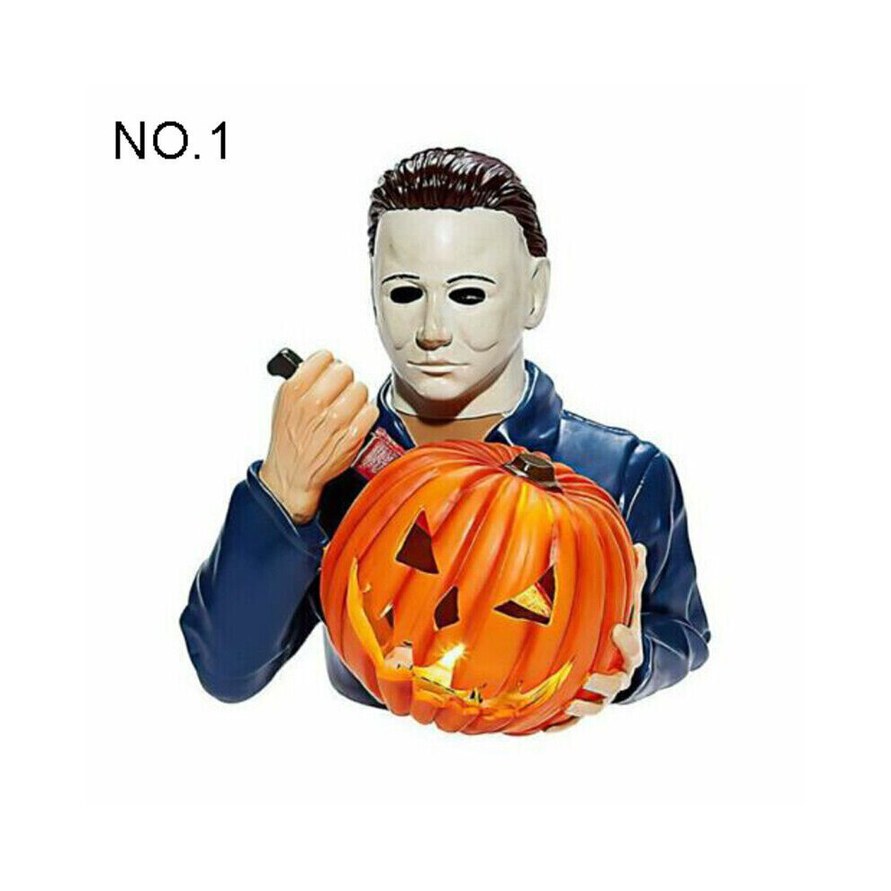 (A) Halloween Joker Michael Myers Sam Light Up Statue Movie Ornaments Party Decor