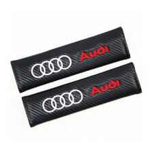 Audi Car Seat Belt Cover 2x Safety Shoulder Cushion Pad Carbon Fiber