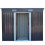 Living And Home 8 x 4 ft Metal Garden Shed Tool Storage with Base Frame, Charcoal Black 3