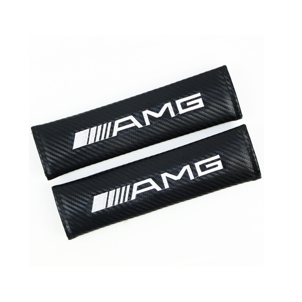 Newjass Car Seat Belt Cover For Mercedes Amg 2Pcs Safety Shoulder Cushion Pad