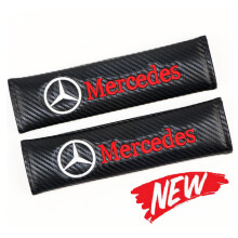 Mercedes Car Seat Belt Cover Safety Shoulder Cushion Pad Carbon Fiber